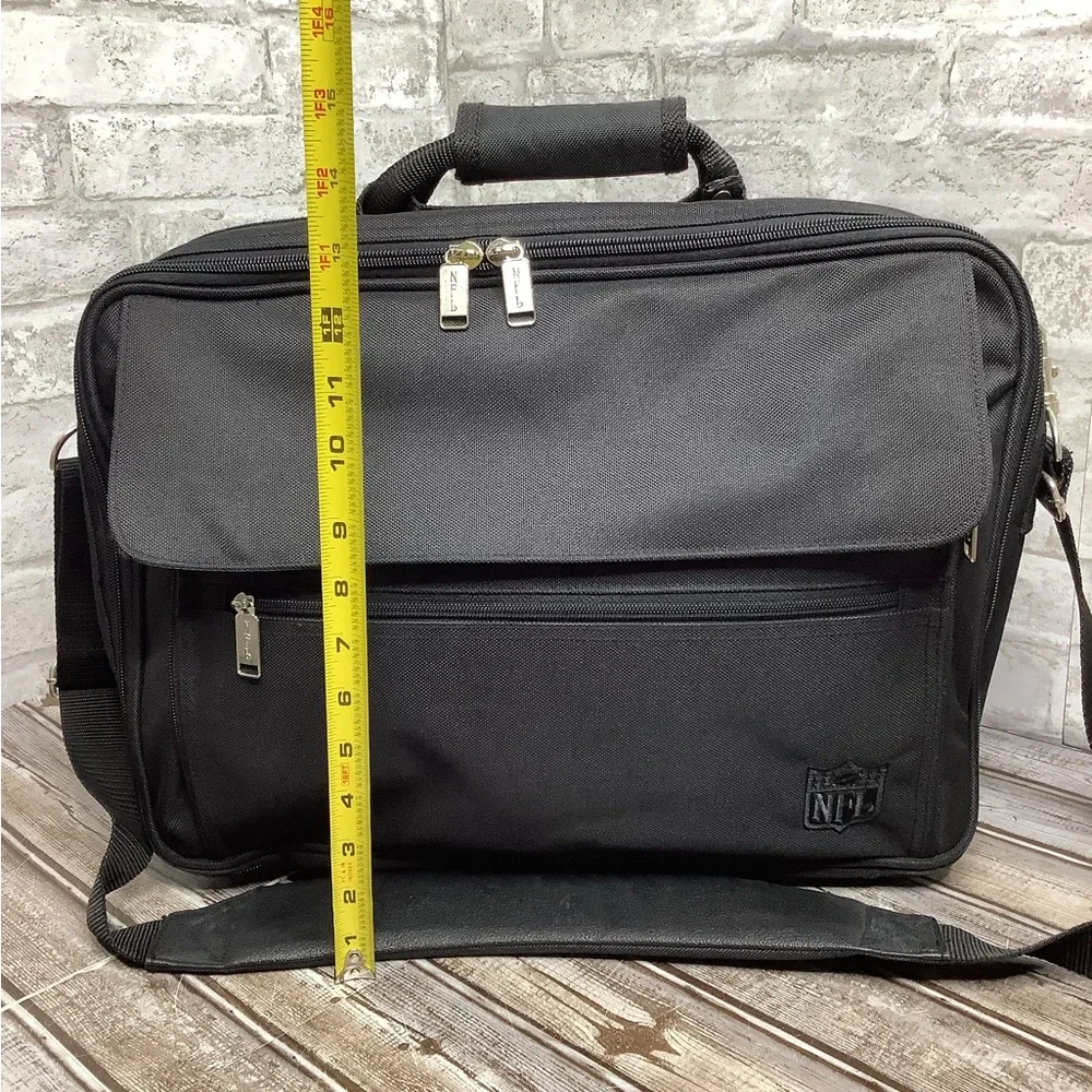 NFL Ballistic Nylon Black Expandable Laptop Tablet Briefcase Rare Football NWOT